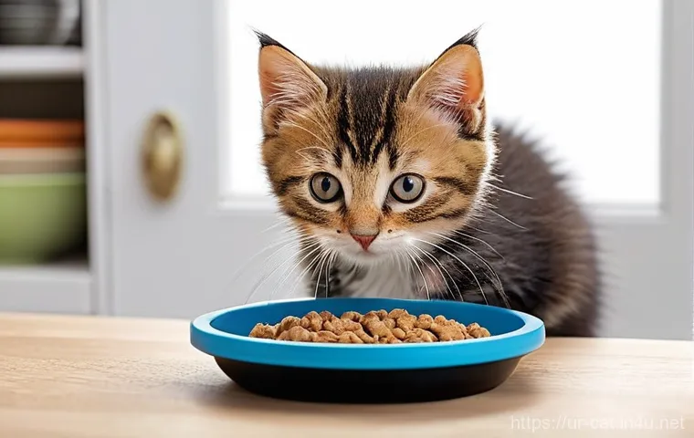 고양이 먹이 시간표 - **A Balanced Meal:** A healthy and fluffy Persian cat with lustrous cream-colored fur, seated comfor...