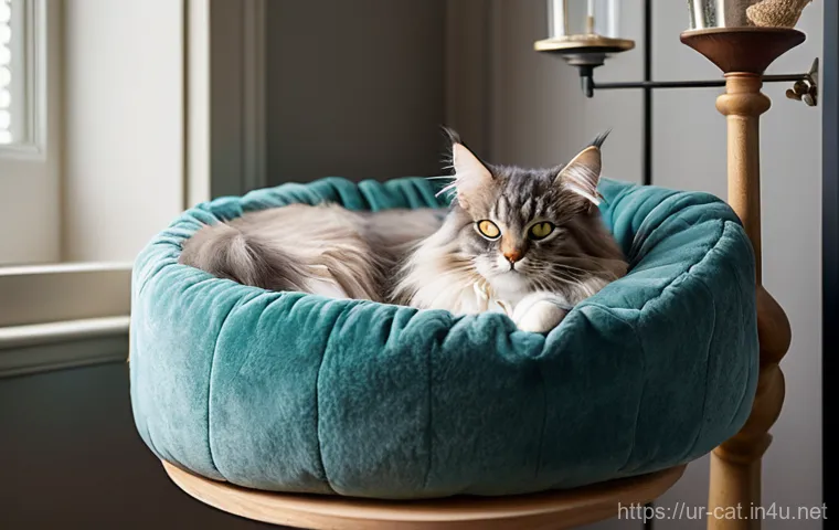 고양이 키우는 비용 - **Prompt: "A heartwarming domestic scene featuring a sleek, black short-haired adult cat enjoying it...