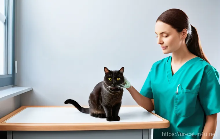 고양이 보험 추천 - **Prompt:** A heartwarming scene featuring a beautiful, fluffy Persian cat, similar to "Mithoo," bei...